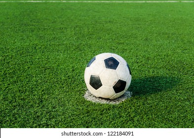 Soccer Football On Penalty Spot Penalty Stock Photo 122184091 ...