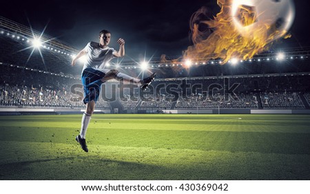Soccer forward player 