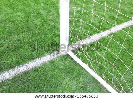 soccer goal football green grass field
