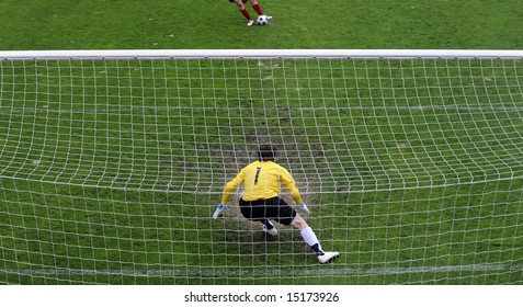 Soccer Goalkeeper (goalie) In Action.