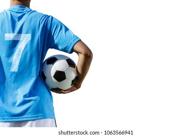 soccer player isolated on white clipping path - Powered by Shutterstock