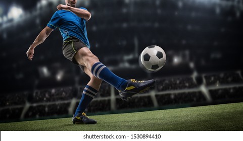 Close Goalkeeper Holding Soccer Ball Stadium Stock Photo (Edit Now ...