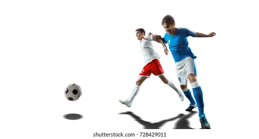 Soccer Players On White Background Isolated Stock Photo 728429089 ...