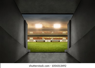 Soccer stadium entrance - Shutterstock ID 1054313492