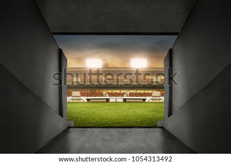 Soccer stadium entrance