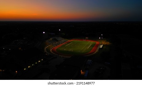 Soccer Stadium Field W- Sunset