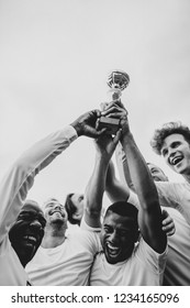 Soccer Team Celebrating Their Victory