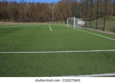 Soccer Training Ground On A Sunny Day.