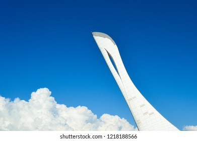 Sochi Adler, Russia - September 7, 2018: Olimpic Torch