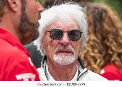 SOCHI, RUSSIA - 30 October 2018: Bernie Ecclestone at Formula 1 Grand Prix Russia 2018 in Sochi Autodrome