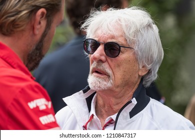 SOCHI, RUSSIA - 30 October 2018: Bernie Ecclestone at Formula 1 Grand Prix Russia 2018 in Sochi Autodrome