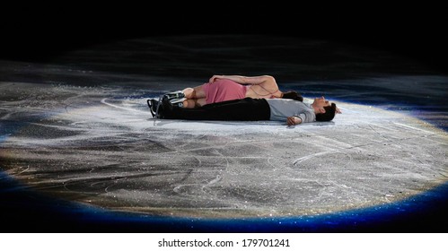 Sochi, RUSSIA - February 22, 2014: Tessa VIRTUE And Scott MOIR At Figure Skating Exhibition Gala At Sochi 2014 XXII Olympic Winter Games