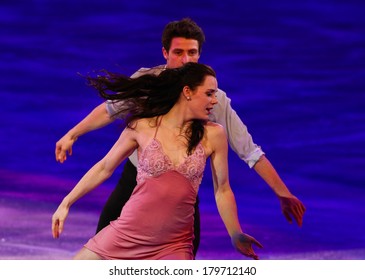 Sochi, RUSSIA - February 22, 2014: Tessa VIRTUE And Scott MOIR At Figure Skating Exhibition Gala At Sochi 2014 XXII Olympic Winter Games