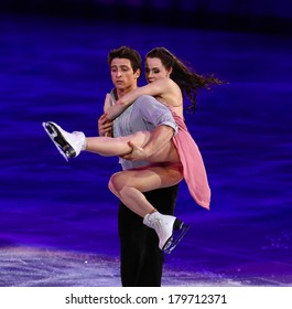 Sochi, RUSSIA - February 22, 2014: Tessa VIRTUE And Scott MOIR At Figure Skating Exhibition Gala At Sochi 2014 XXII Olympic Winter Games