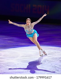 Sochi, RUSSIA - February 22, 2014: Carolina KOSTNER At Figure Skating Exhibition Gala At Sochi 2014 XXII Olympic Winter Games