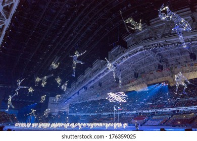 Sochi, RUSSIA - February 7, 2014: Opening Ceremony Of Sochi 2014 XXII Olympic Winter Games