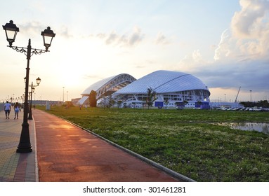 Sochi Russia, July 11, 2015. Fisht Olympic Stadium Was Built Primarily For The 2014 Winter Olympics And Paralympics