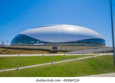 Sochi, Russia - July 6, 2016: Bolshoy Ice Dome In Olympic Park