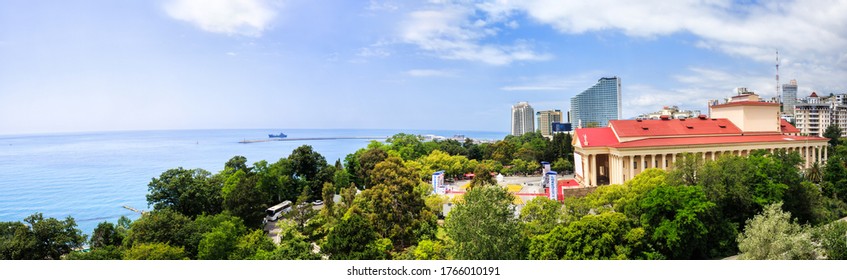 SOCHI, RUSSIA - JUNE 28, 2020: Panorama Of Winter Theater, Venue Of Russian Film Festival Kinotavr