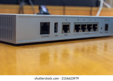 Sochi, Russia- May 10 2022: Internet Gateway For The Organization. VPN Router With Firewall, Statistics Collection And Remote Access. Internet Access сontrol And Protection. Intrusion Protection