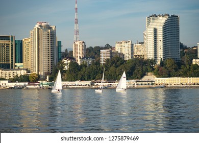 Sochi, Russia-October 8, 2016: Urban landscape with a view of the city from the sea. - Shutterstock ID 1275879469