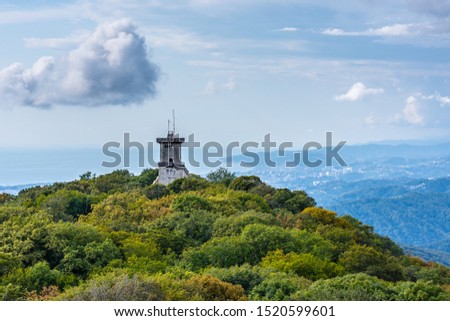 Sochi tower mountain big Akhun panorama