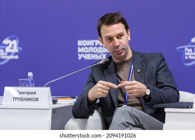 Sochi-Russia - 08.12.2021:  Grigory Trubnikov, First Deputy Minister, Ministry Of Science And Higher Education. Congress Of Young Scientists.