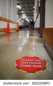 Social Distancing Stay 6 Feet Away Floor Sign