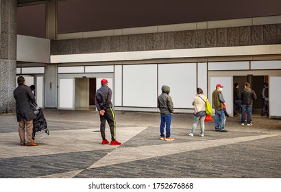 Social Distancing, Together, People Waiting In Line.