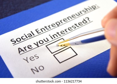 Social Entrepreneurship: Are You Interested? Yes Or No