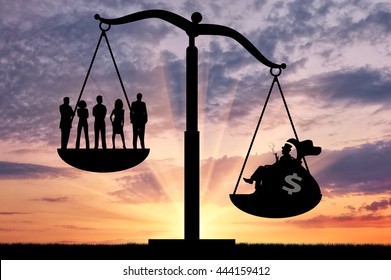 Social inequality. Social inequality between the rich and ordinary people - Shutterstock ID 444159412