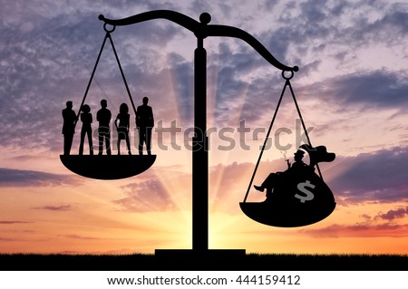 Social inequality. Social inequality between the rich and ordinary people