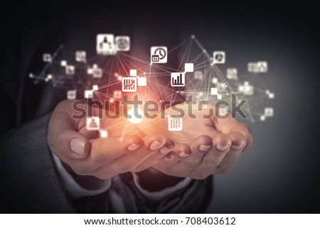 Social interaction concept . 3D render