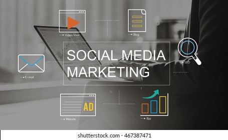 Social Media Advertisement Connection Concept - Shutterstock ID 467387471