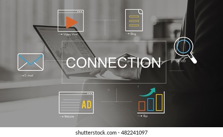 Social Media Advertisement Connection Concept - Shutterstock ID 482241097