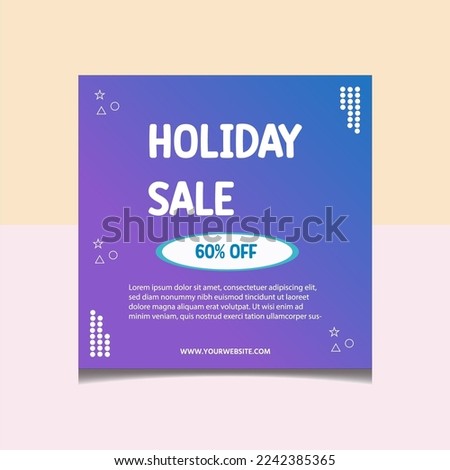 social media banner gradient holiday sale