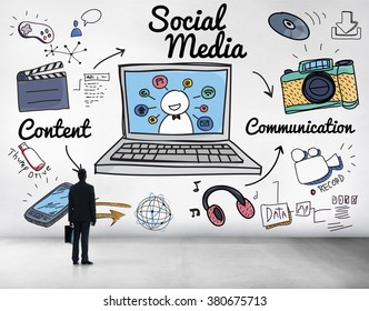 Social Media Chat Share Global Communication Concept - Shutterstock ID 380675713