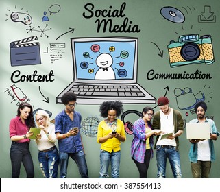 Social Media Chat Share Global Communication Stock Photo 387554413 ...