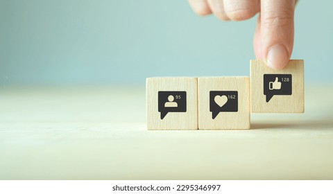 Social media interaction concept. Various symbols and opinions are accepted. The way we connect, interact, and share information. Opened up new opportunities for businesses to engage with customers.