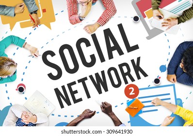 Social Media Social Networking Technology Connection Stock Photo (Edit ...