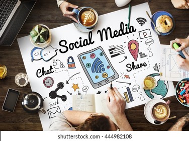 Social Media Networking Global Communications Connection Concept - Powered by Shutterstock