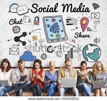 Social Media Networking Global Communications Connection Concept