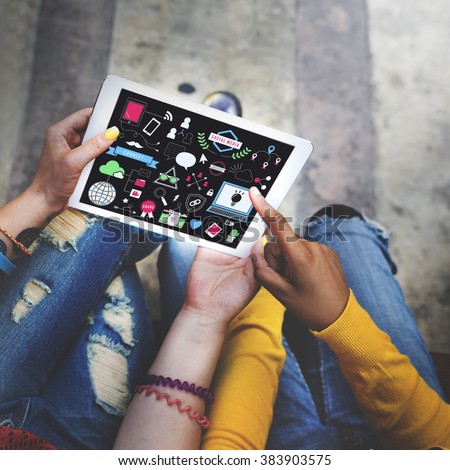 Similar – Image, Stock Photo Young hands taking photos with smartphones to vegetable skewers