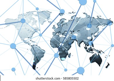 Social media with telecommunication technology, Connected lines on world map background, Futuristic background of Global business network. - Powered by Shutterstock - Get 15% off with code: PIKWIZARD15