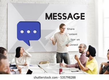 Social Network Communication Connection Concept
