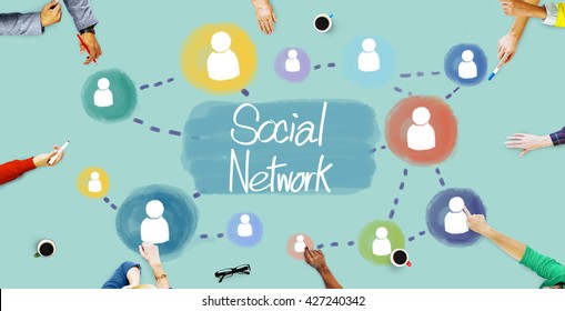 Social Network Communication Networking Connect Concept Stock Photo ...