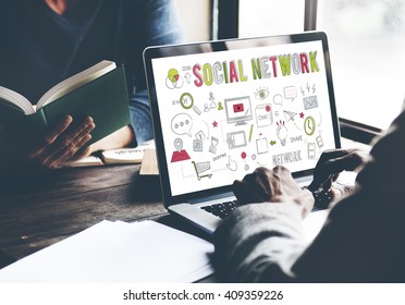 Social Network Internet Media Technology Internet Concept - Shutterstock ID 409359226