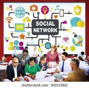 Social Network Internet Online Society Connecting Stock Photo 303152861 ...