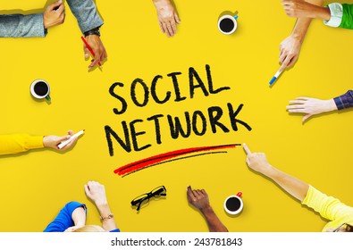 Social Network Media Internet Online People Sharing Concept