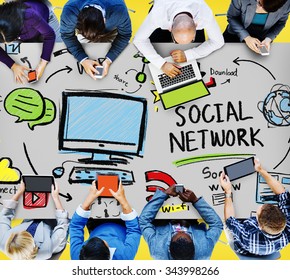 Social Network Social Media Internet Www Stock Photo 343998266 ...